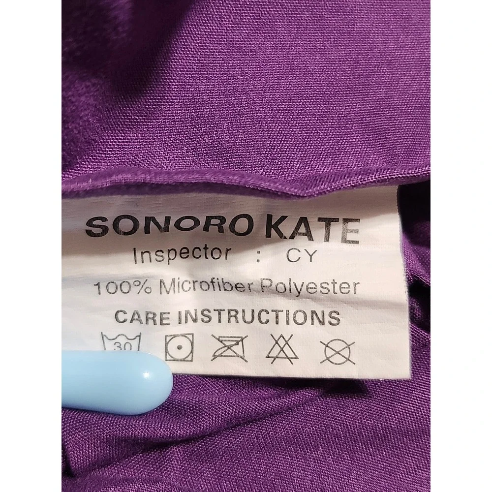 Sonoro Kate King Size Deep Pocket Purple‎ Microfiber Polyester Bed Sheet